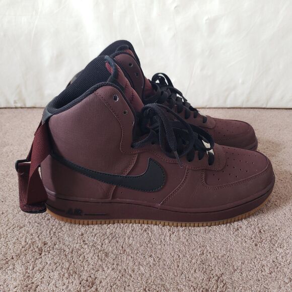 2013 Nike Air Force 1 07 High Size 9.5 Mens Barkroot Brown Gum Sneakers main image 5
